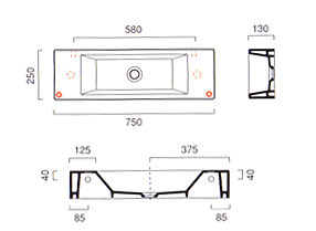 Catalano Sistema Verso Venticinque Tvättställ