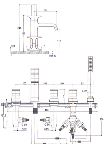 Vägghängd Toalettstol, Badkarsblandare, badrumduschar, Toalettstol, Badrum, Italienska badrum, Moderna Design, badrum design Italienska, badkar, badrum design Italienska, badkar, badrumidéer Italienska, Badkarsblandare